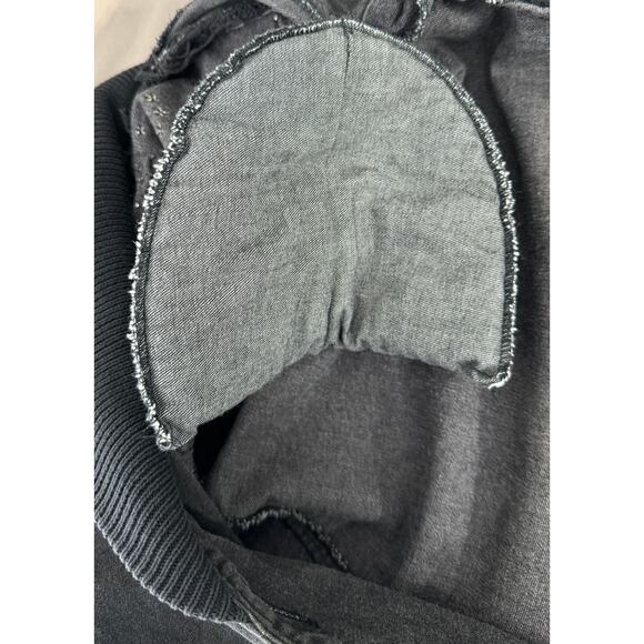 IB Sport Vintage Black Denim Sweater Jacket Aztec Turquoise Womens Large - Picture 16 of 16